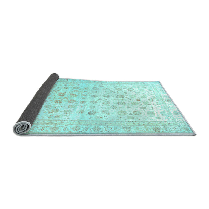 Sideview of Oriental Light Blue Traditional Rug, abs37lblu