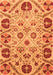 Machine Washable Abstract Orange Modern Area Rugs, wshabs3800org