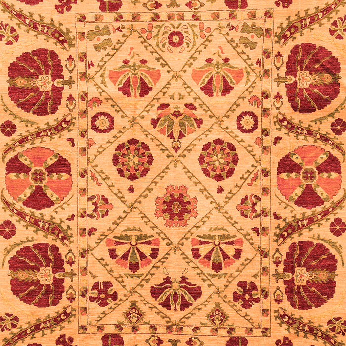 Machine Washable Abstract Orange Modern Area Rugs, wshabs3800org