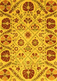 Abstract Yellow Modern Rug, abs3800yw