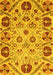 Abstract Yellow Modern Rug, abs3800yw