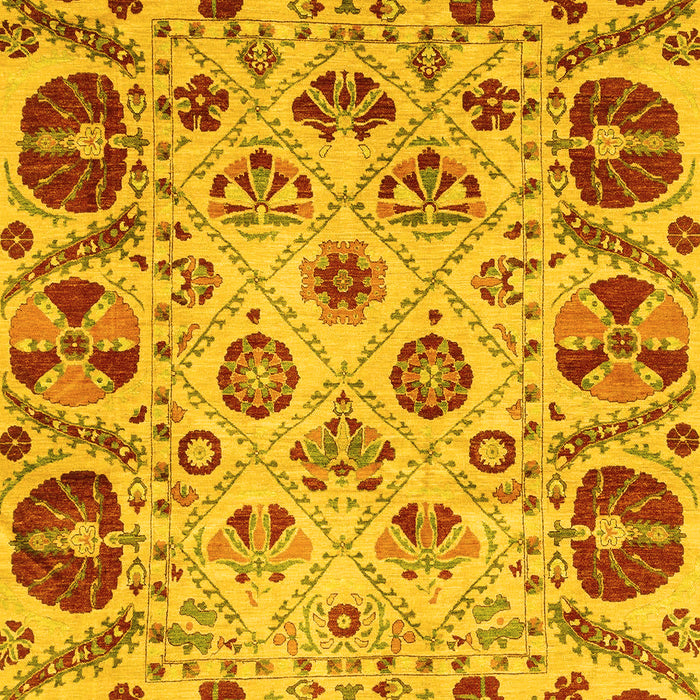Abstract Yellow Modern Rug, abs3800yw