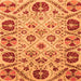 Square Machine Washable Abstract Orange Modern Area Rugs, wshabs3800org