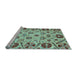 Sideview of Machine Washable Abstract Light Blue Modern Rug, wshabs3800lblu