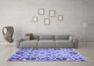 Machine Washable Abstract Blue Modern Rug in a Living Room, wshabs3800blu