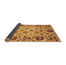 Sideview of Abstract Brown Modern Rug, abs3800brn