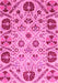 Machine Washable Abstract Pink Modern Rug, wshabs3800pnk