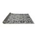 Sideview of Abstract Gray Modern Rug, abs3800gry