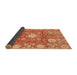 Sideview of Abstract Orange Modern Rug, abs3801