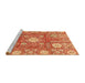 Sideview of Machine Washable Abstract Orange Rug, wshabs3801