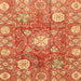 Square Abstract Orange Modern Rug, abs3801