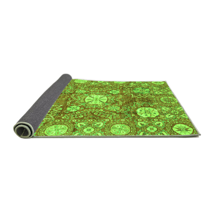 Sideview of Abstract Green Modern Rug, abs3801grn