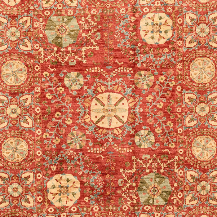 Machine Washable Abstract Orange Rug, wshabs3801