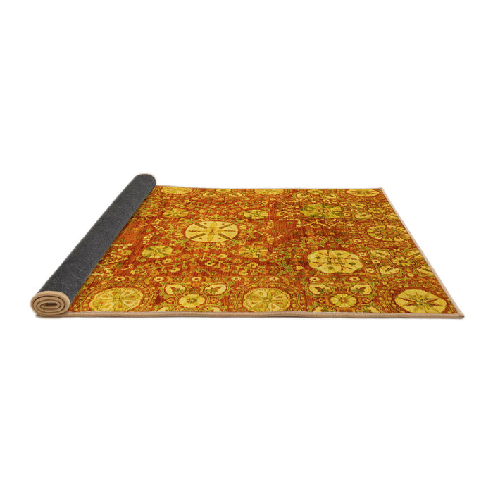 Sideview of Abstract Yellow Modern Rug, abs3801yw