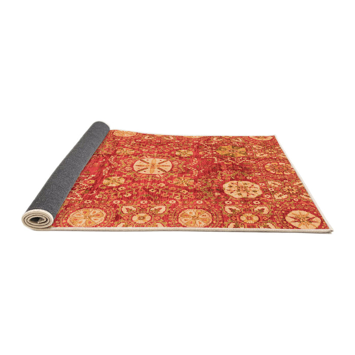 Sideview of Abstract Orange Modern Rug, abs3801org