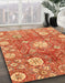 Abstract Orange Modern Rug in Family Room, abs3801