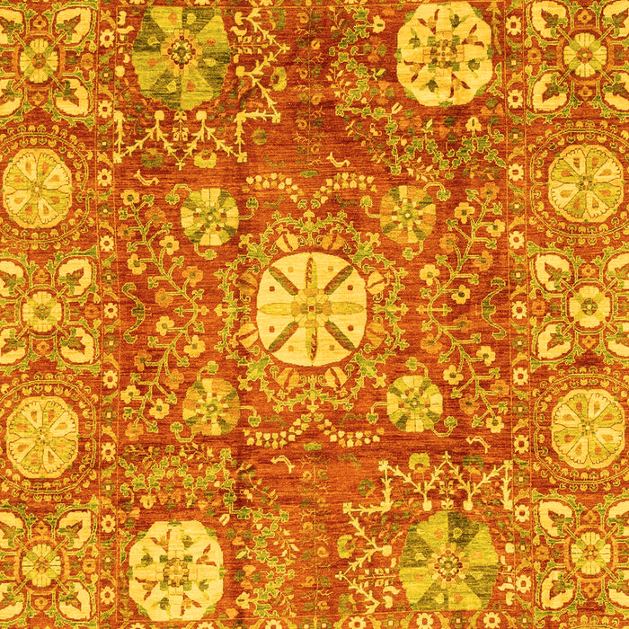 Machine Washable Abstract Yellow Modern Rug, wshabs3801yw