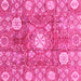 Square Abstract Pink Modern Rug, abs3801pnk