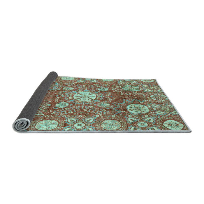 Sideview of Abstract Light Blue Modern Rug, abs3801lblu