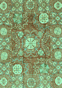 Abstract Turquoise Modern Rug, abs3801turq