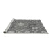 Sideview of Machine Washable Abstract Gray Modern Rug, wshabs3801gry