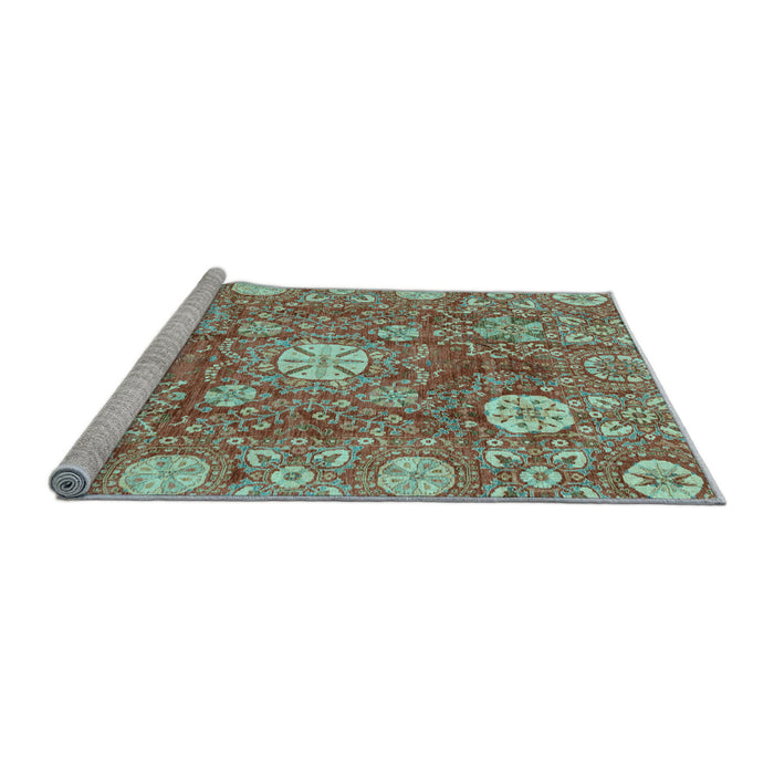 Sideview of Machine Washable Abstract Light Blue Modern Rug, wshabs3801lblu