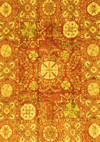 Abstract Yellow Modern Rug, abs3801yw