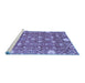 Sideview of Machine Washable Abstract Blue Modern Rug, wshabs3802blu