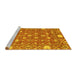 Sideview of Machine Washable Abstract Yellow Modern Rug, wshabs3802yw