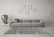 Machine Washable Abstract Gray Modern Rug in a Living Room,, wshabs3802gry