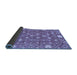 Sideview of Abstract Blue Modern Rug, abs3802blu