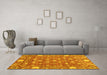 Machine Washable Abstract Yellow Modern Rug in a Living Room, wshabs3802yw