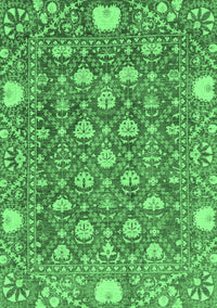 Abstract Emerald Green Modern Rug, abs3802emgrn