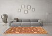 Machine Washable Abstract Brown Modern Rug in a Living Room,, wshabs3802brn