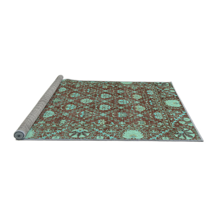 Sideview of Machine Washable Abstract Light Blue Modern Rug, wshabs3802lblu