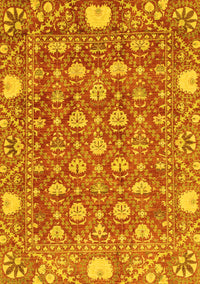 Abstract Yellow Modern Rug, abs3802yw