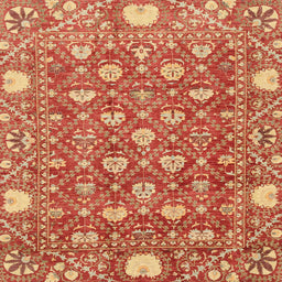 Square Abstract Brown Sand Brown Modern Rug, abs3802