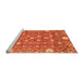 Sideview of Machine Washable Abstract Orange Modern Area Rugs, wshabs3802org