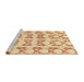 Sideview of Machine Washable Abstract Orange Rug, wshabs3803