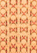 Machine Washable Abstract Orange Modern Area Rugs, wshabs3803org