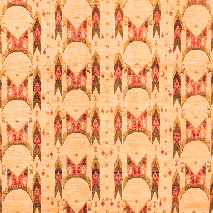 Machine Washable Abstract Orange Modern Area Rugs, wshabs3803org