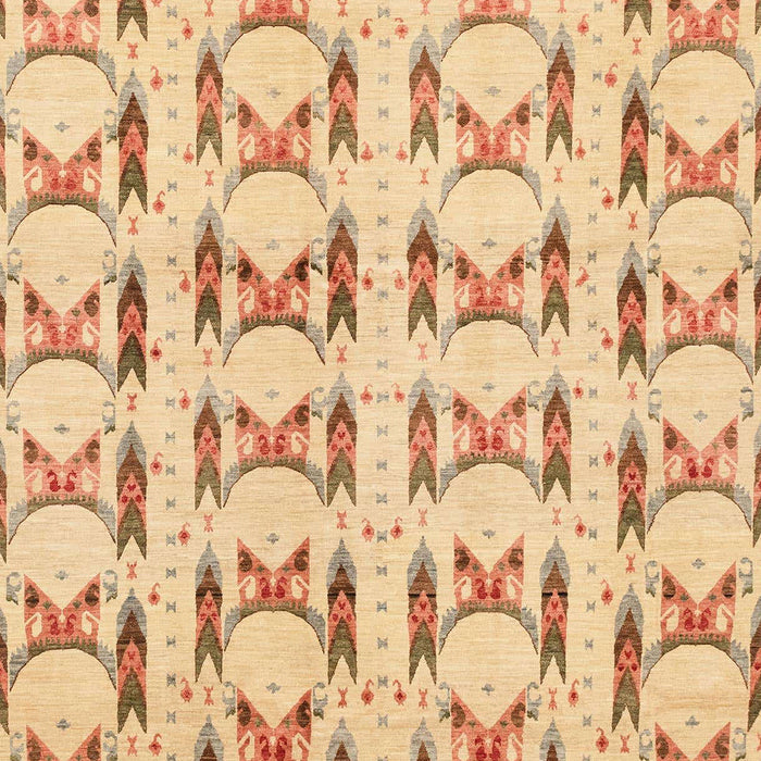 Machine Washable Abstract Orange Rug, wshabs3803