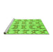 Sideview of Machine Washable Abstract Green Modern Area Rugs, wshabs3803grn