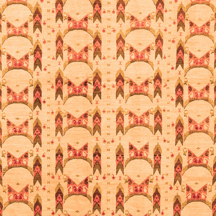 Square Abstract Orange Modern Rug, abs3803org