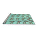 Sideview of Machine Washable Abstract Light Blue Modern Rug, wshabs3803lblu