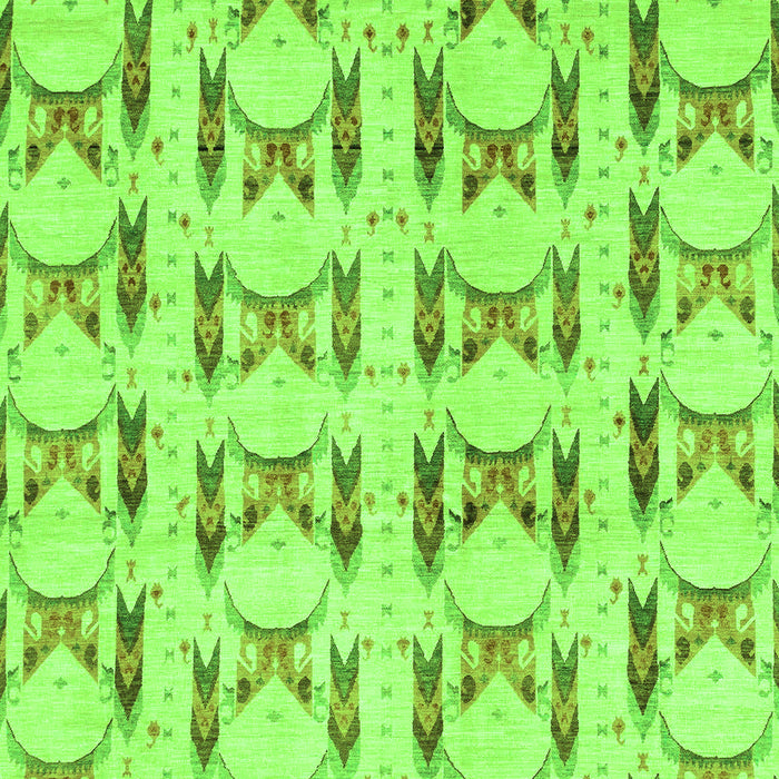 Machine Washable Abstract Green Modern Area Rugs, wshabs3803grn