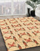 Abstract Orange Modern Rug in Family Room, abs3803