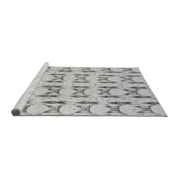 Sideview of Machine Washable Abstract Gray Modern Rug, wshabs3803gry