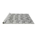 Sideview of Machine Washable Abstract Gray Modern Rug, wshabs3803gry