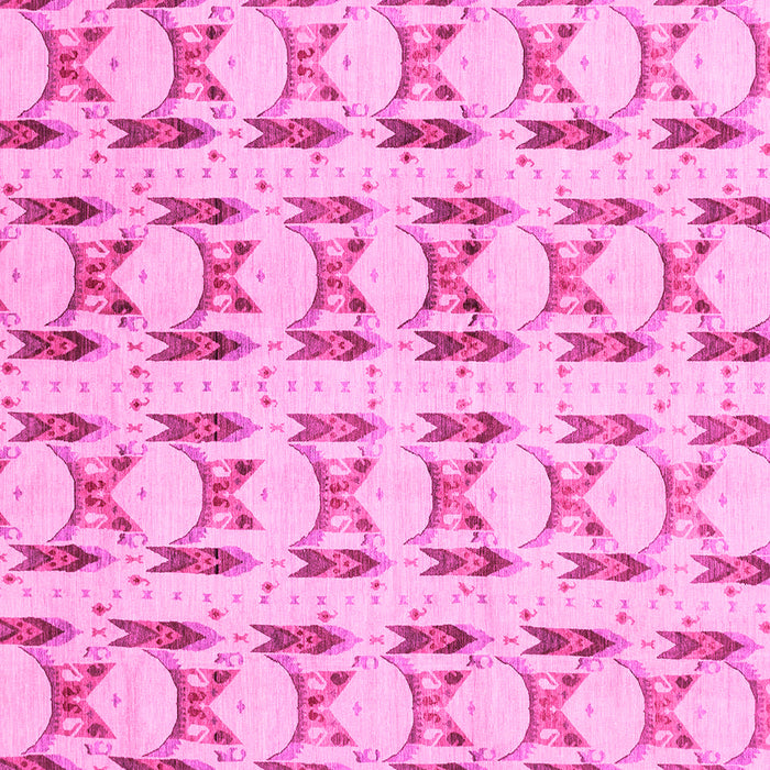 Square Machine Washable Abstract Pink Modern Rug, wshabs3803pnk